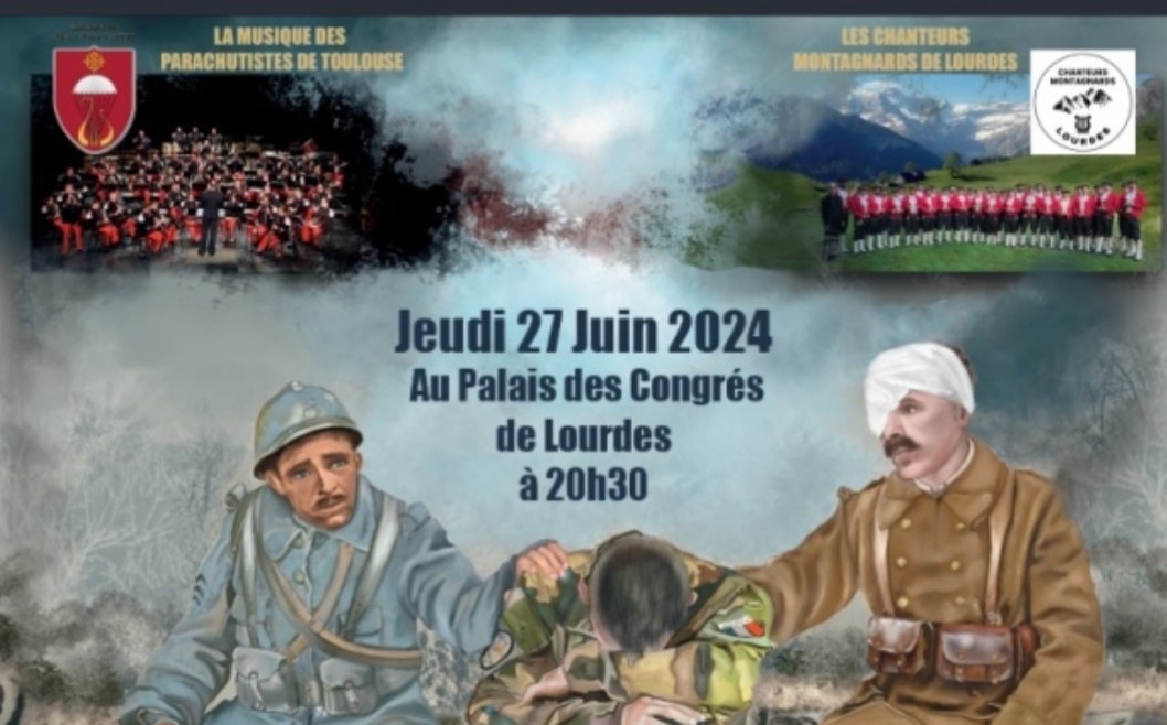 Concert de la Musique des parachutistes et des chanteurs montagnards de Lourdes (27 juin 2024 à Lourdes)